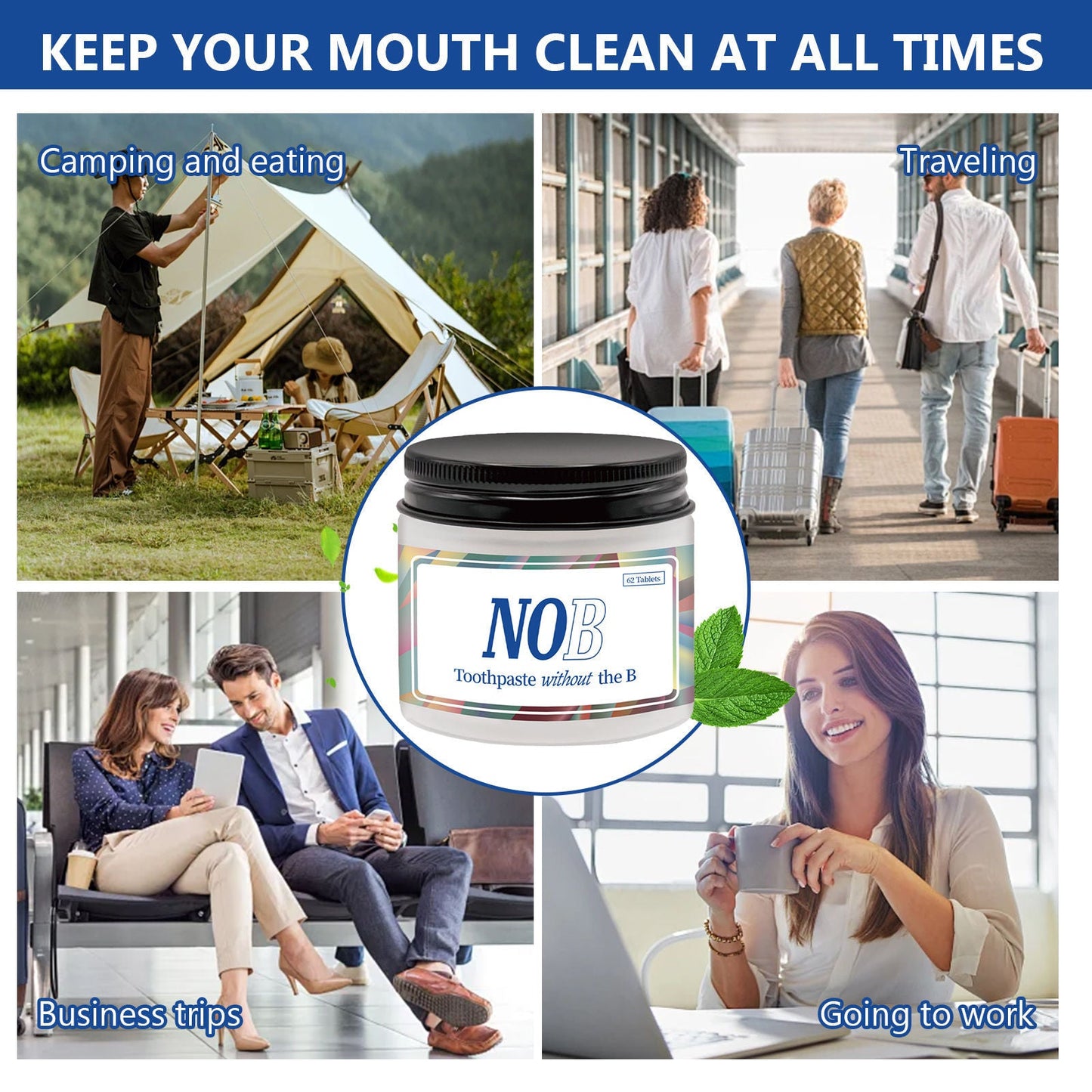 Benvoro™ NO-B Toothpaste Tablets